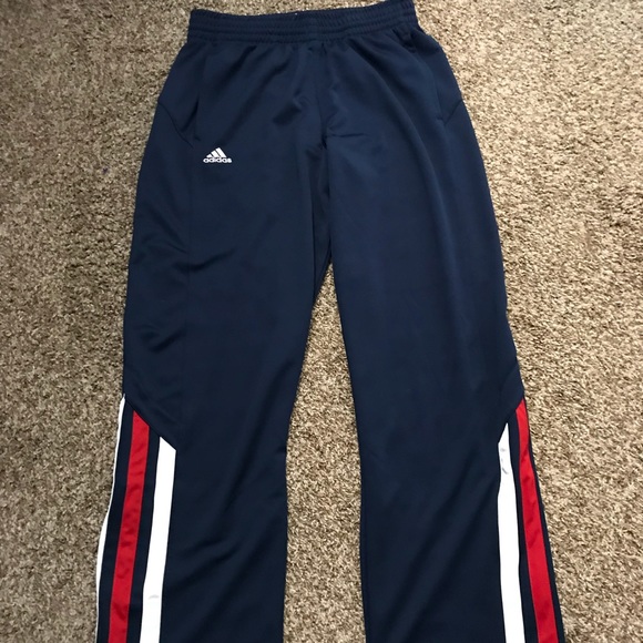 red white and blue adidas pants